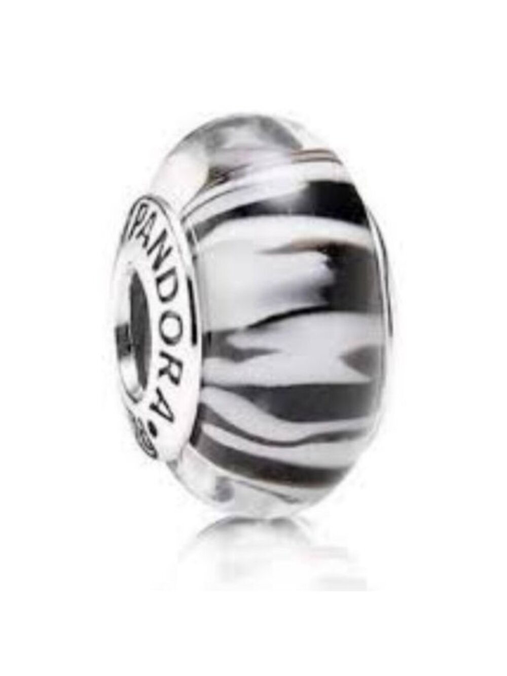 Pandora Sterling Silver Murano Zebra Charm 790938